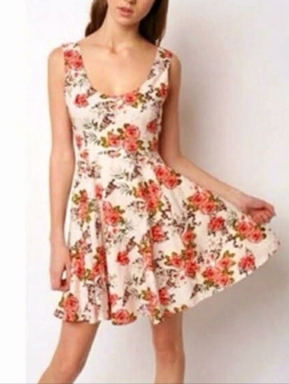 Kimchi Blue Bright Floral Sleeveless Sundress Size Small